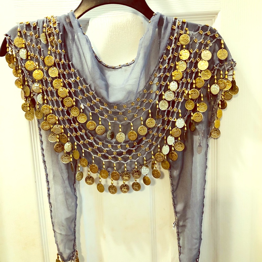 Belly dance hip scarf